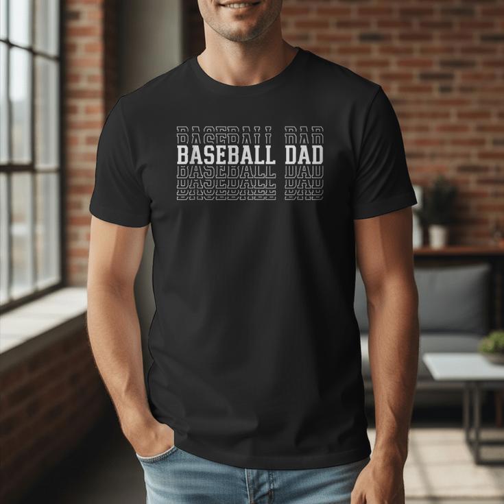 Baseball Dad Layered Text Father Coach Player Men T-Shirt Baseball Dad Layered Text Father Coach Player Men T-Shirt