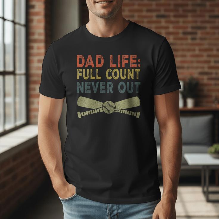 Baseball Dad For Men Dad Life Full Count Never Out Men T-Shirt Baseball Dad For Men Dad Life Full Count Never Out Men T-Shirt