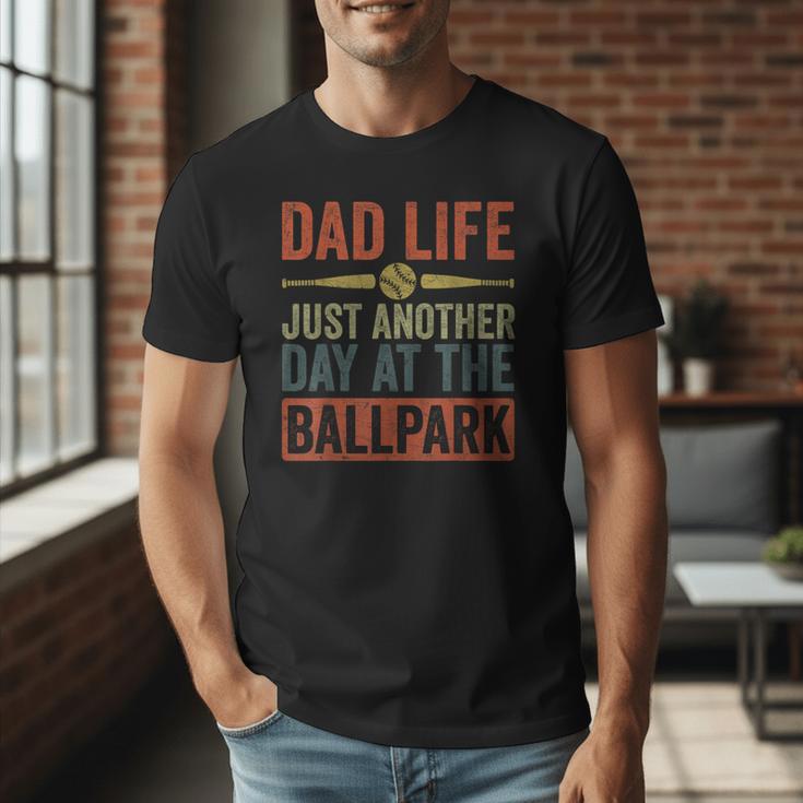 Baseball Dad Men Dad Life Just Another Day At The Ballpark Men T-Shirt