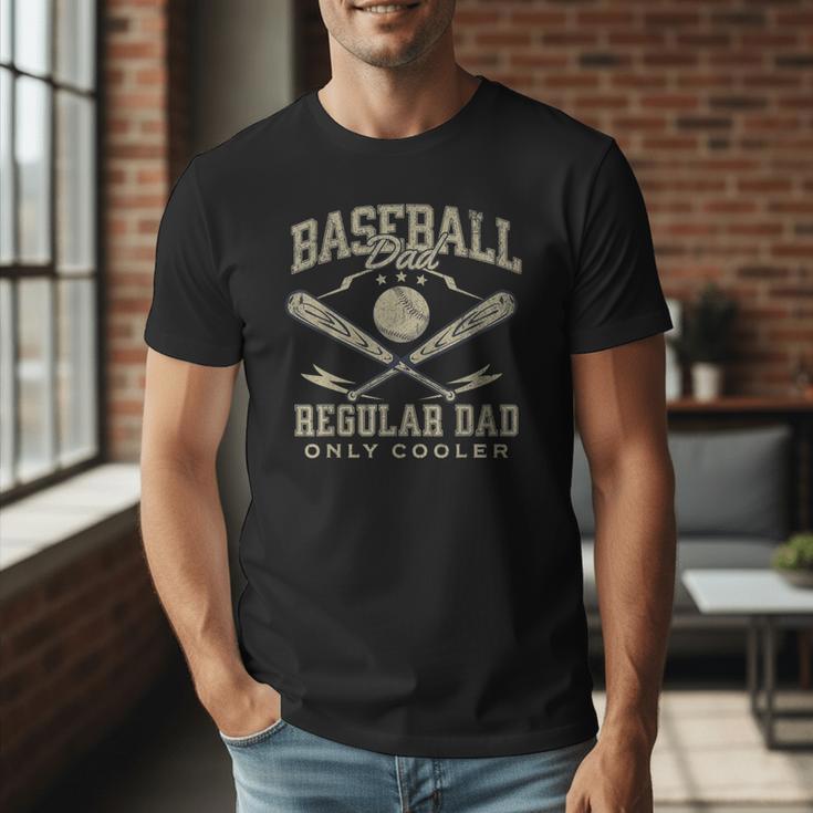 Baseball Dad Regular Dad Only Cooler Father's Day Baseball Men T-Shirt