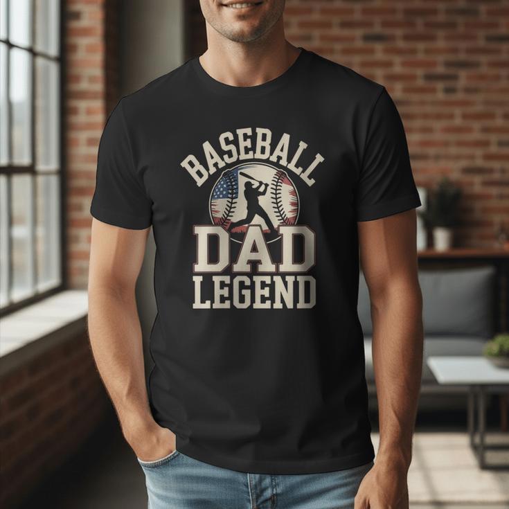Baseball Dad Retro American Flag Style Men T-Shirt Baseball Dad Retro American Flag Style Men T-Shirt