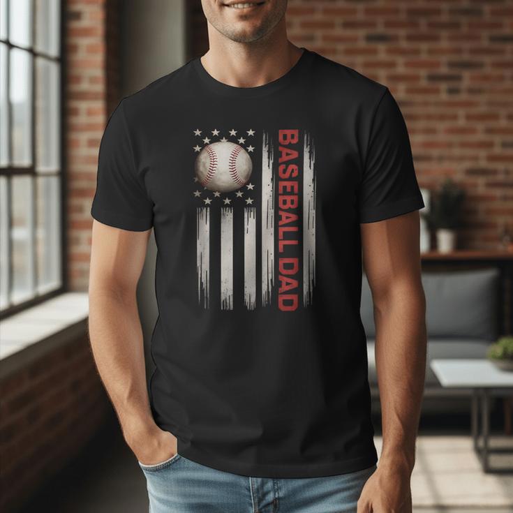 Baseball DAD USA American Flag Fathers Day 4th Of July Men T-Shirt Baseball DAD USA American Flag Fathers Day 4th Of July Men T-Shirt