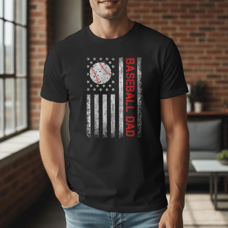 Baseball Dad USA American Flag Men Daddy Fathers Day Men T-Shirt Baseball Dad USA American Flag Men Daddy Fathers Day Men T-Shirt