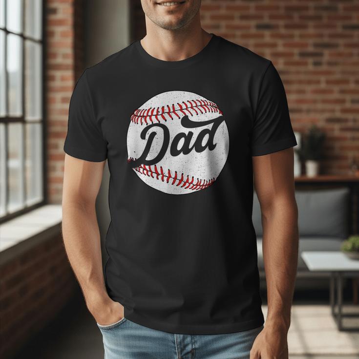 Dad Baseball Ball Vintage Groovy Baseball Daddy Fathers Day Men T-Shirt Dad Baseball Ball Vintage Groovy Baseball Daddy Fathers Day Men T-Shirt