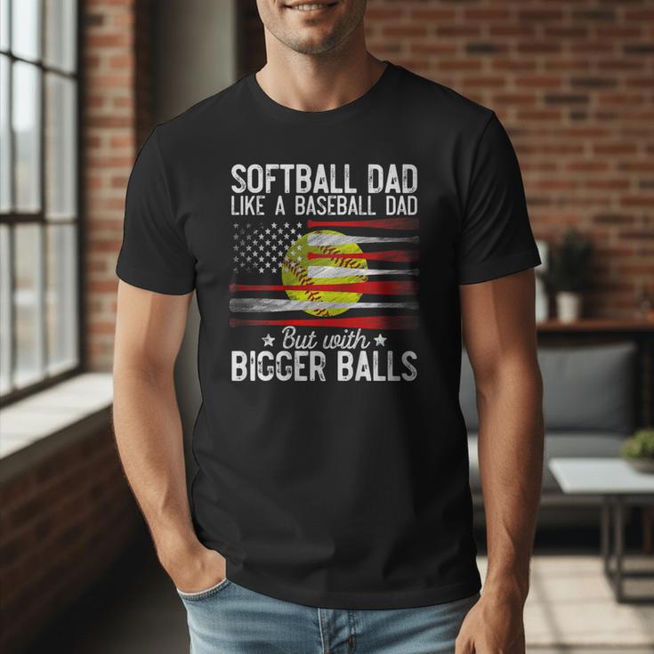 Softball Dad Just Like A Baseball Dad But With Bigger Back Men T-Shirt Softball Dad Just Like A Baseball Dad But With Bigger Back Men T-Shirt