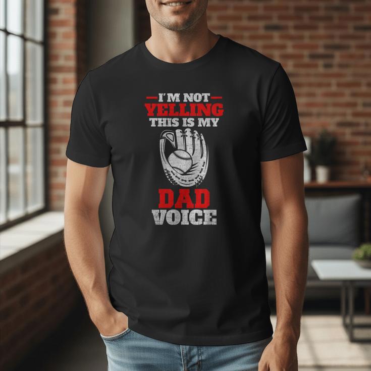 Vintage I'm Not Yelling This Is My Baseball Dad Voice Men T-Shirt