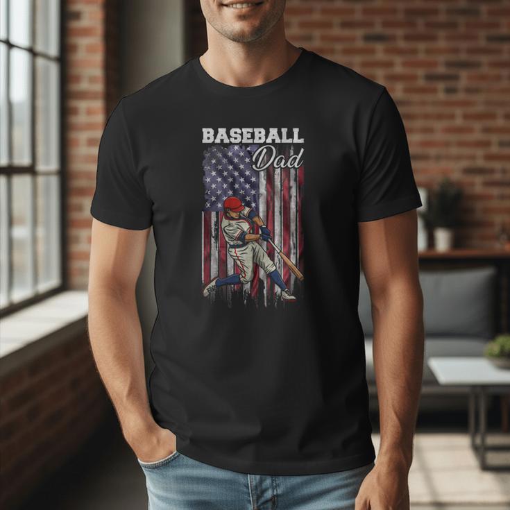 Vintage USA Flag Baseball Player Proud Baseball Dad Men T-Shirt Vintage USA Flag Baseball Player Proud Baseball Dad Men T-Shirt
