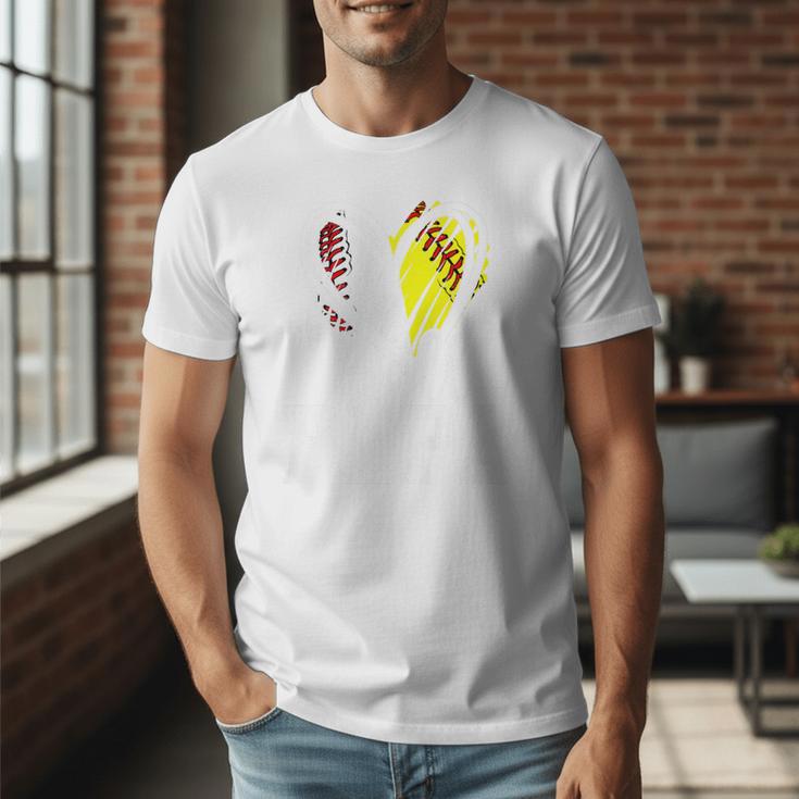 Ball Papa Softball Baseball Dad Fathers Day Premium Men T-Shirt