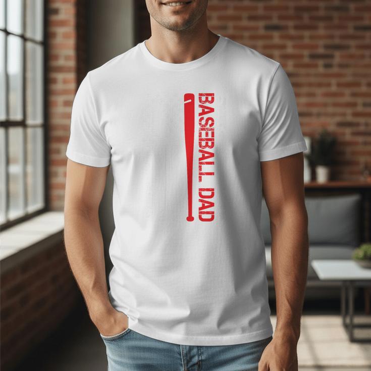 Baseball Dad Baseball American US Flag Baseball Sport Team Premium Men T-Shirt