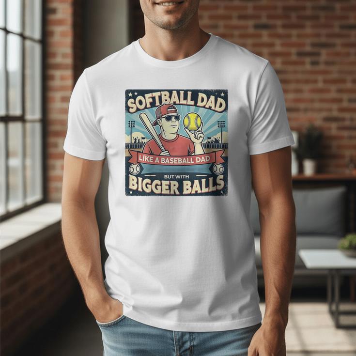 Softball Dad Like a Baseball Dad Gift Men Premium Men T-Shirt Softball Dad Like a Baseball Dad Gift Men Premium Men T-Shirt