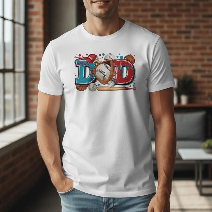 Women's Baseball Dad Father's Day Softball Baseball Player Coach Men Men T-Shirt