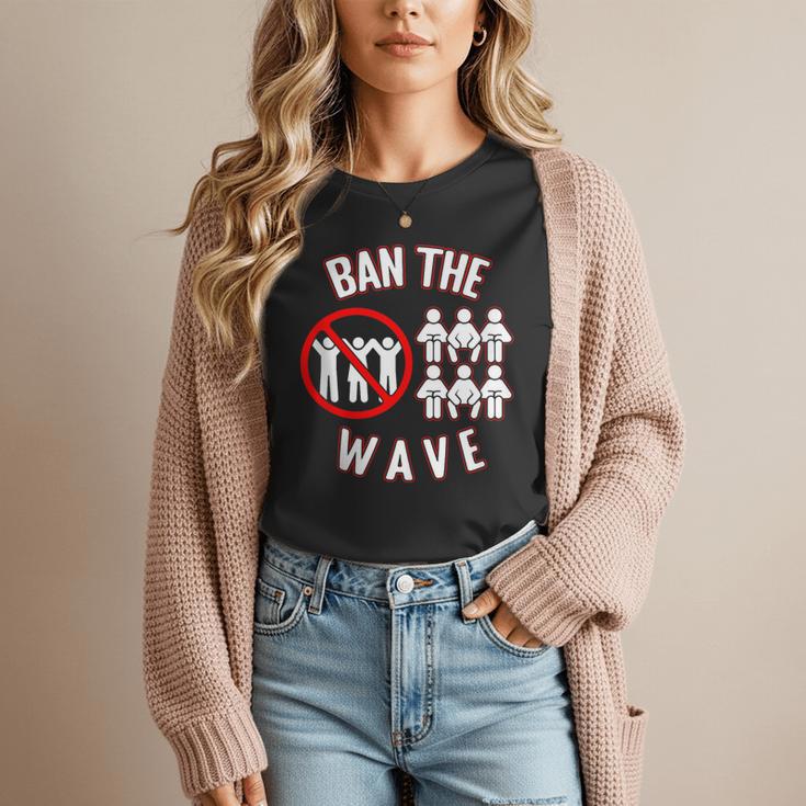 Baseball Ban The Wave Baseball Mom Player Coach Fan Women T-Shirt