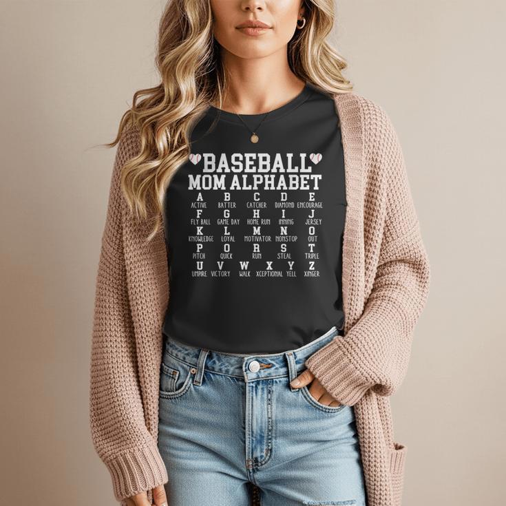 Baseball Mom Alphabet Mommy Mother's Day Motivational Saying Women T-Shirt Baseball Mom Alphabet Mommy Mother's Day Motivational Saying Women T-Shirt