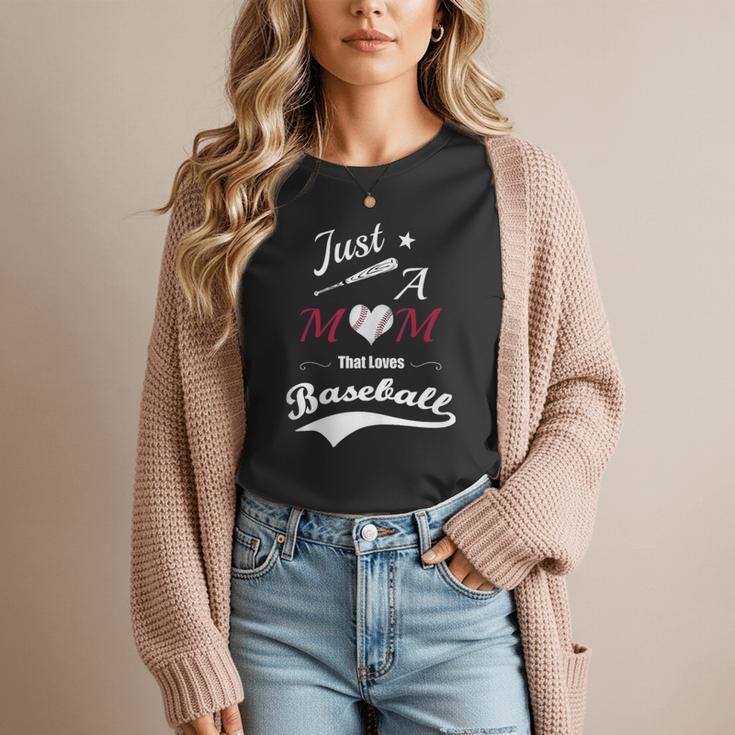 Baseball Mom Sayings Just A Mom That Loves Baseball Women T-Shirt Baseball Mom Sayings Just A Mom That Loves Baseball Women T-Shirt