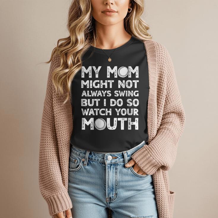 Baseball Mom Swing Watch Mouth Baseball Boy Women T-Shirt Baseball Mom Swing Watch Mouth Baseball Boy Women T-Shirt
