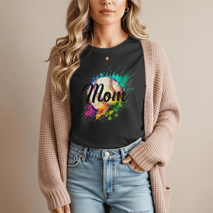 Baseball Mom USA American Baseball Graphic Women T-Shirt Baseball Mom USA American Baseball Graphic Women T-Shirt