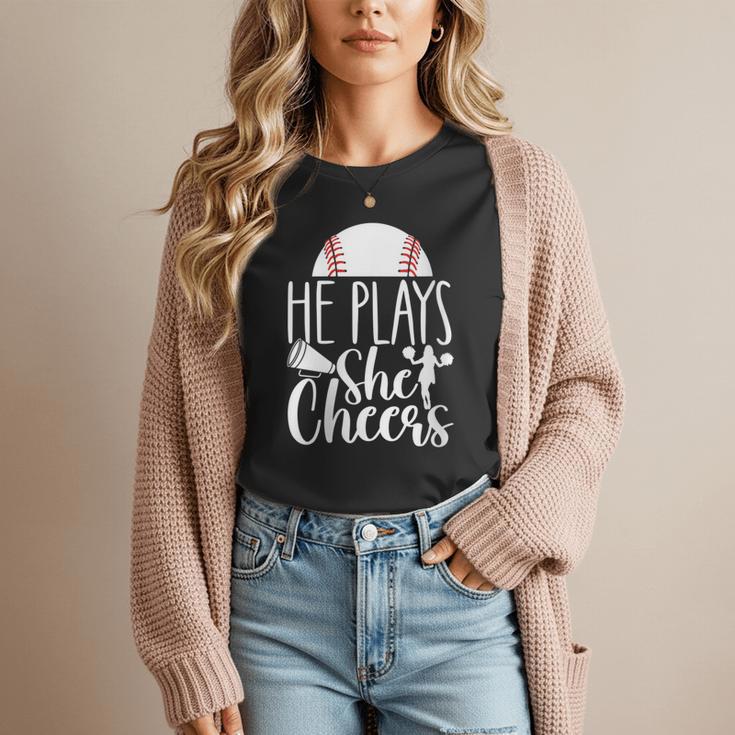 Cheer Baseball Mom Baseball And Cheer Mother Women T-Shirt Cheer Baseball Mom Baseball And Cheer Mother Women T-Shirt