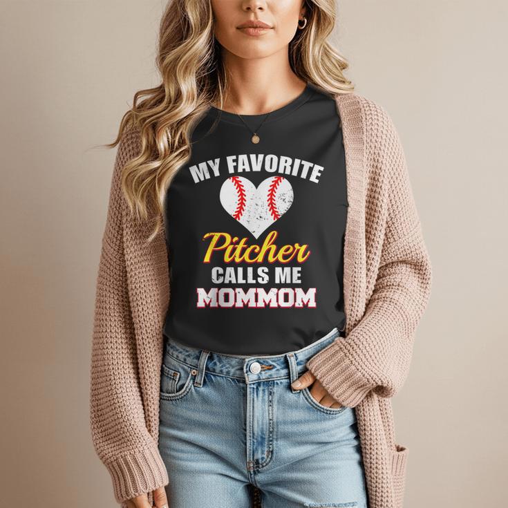 My Favorite Pitcher Calls Me MomMom Pitcher Baseball Mom Mom Women T-Shirt My Favorite Pitcher Calls Me MomMom Pitcher Baseball Mom Mom Women T-Shirt