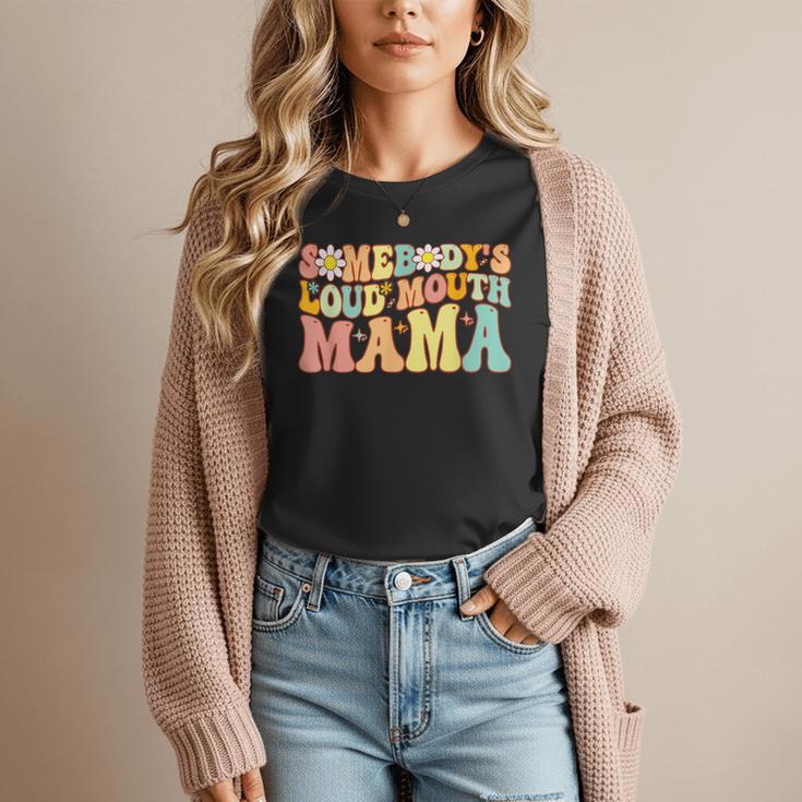 Groovy Somebody's Loud Mouth Mama Baseball Mom Mother's Day Women T-Shirt
