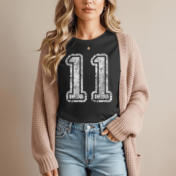 Jersey Number 11 T-Shirt Football Eleven Number Baseball Mom Women T-Shirt