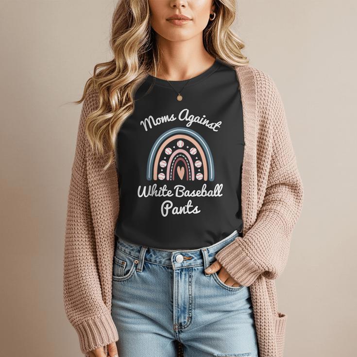 Moms Against Baseball Pants Baseball Mom Rainbow Women T-Shirt Moms Against Baseball Pants Baseball Mom Rainbow Women T-Shirt