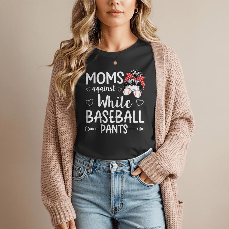 Moms Against White Baseball Pants For a Baseball Mom Women T-Shirt Moms Against White Baseball Pants For a Baseball Mom Women T-Shirt