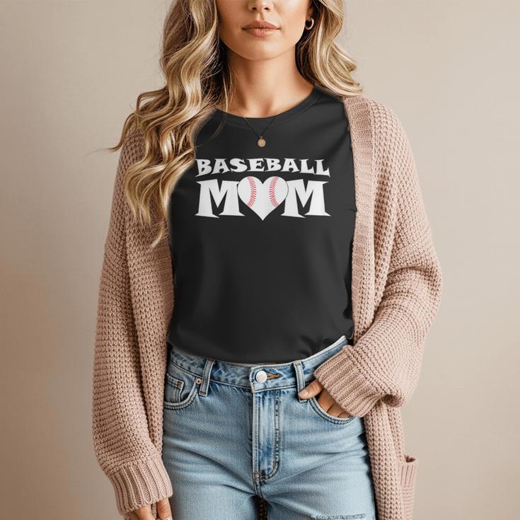 Proud Baseball Mom With Heart Game Day Women T-Shirt Proud Baseball Mom With Heart Game Day Women T-Shirt