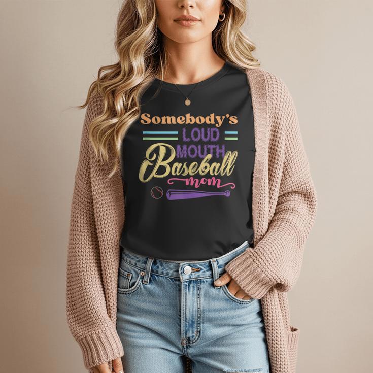 Proud Mama Somebody's Loud Mouth Baseball Mom Ball Women T-Shirt