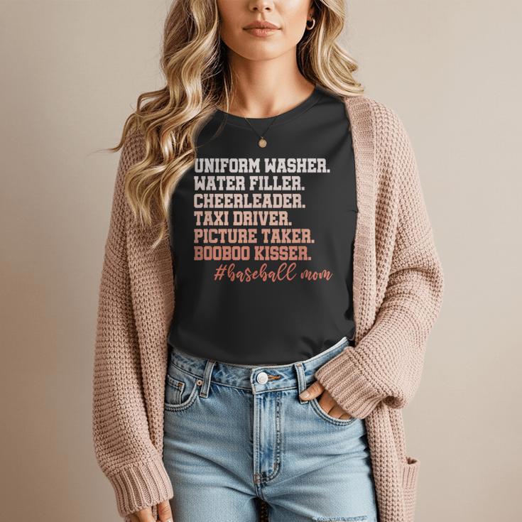 Uniform Washer Water Filler Cheerleader Baseball Mom Women T-Shirt
