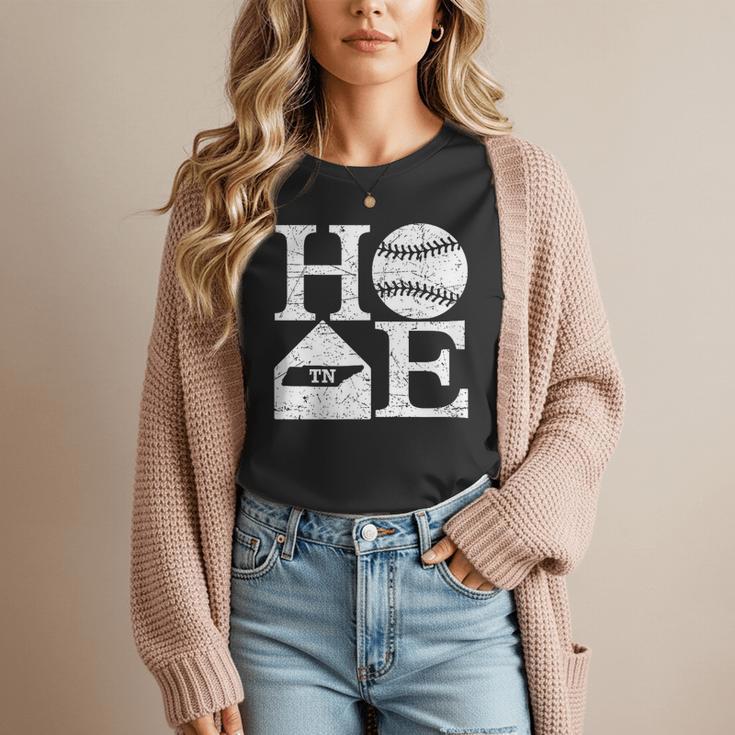 Vintage Baseball Home Tennessee State Outline Baseball Mom Women T-Shirt Vintage Baseball Home Tennessee State Outline Baseball Mom Women T-Shirt