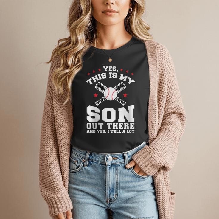 Yes This Is My Son Out Baseball Mom Women T-Shirt