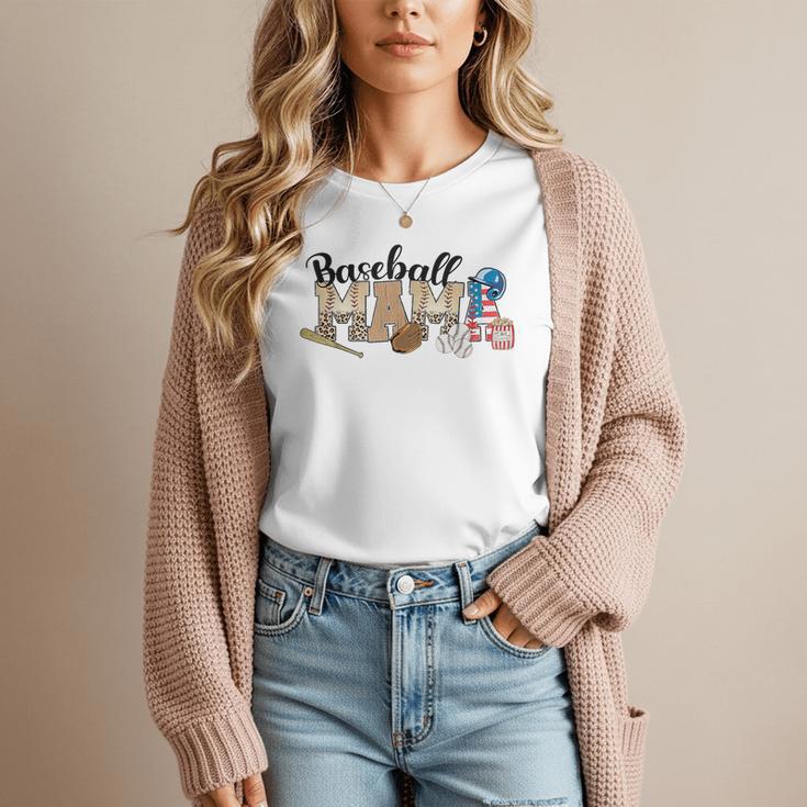 Baseball Mama Leopard Baseball Mom Mother's Day Women T-Shirt Baseball Mama Leopard Baseball Mom Mother's Day Women T-Shirt