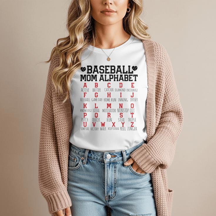 Baseball Mom Alphabet Women T-Shirt