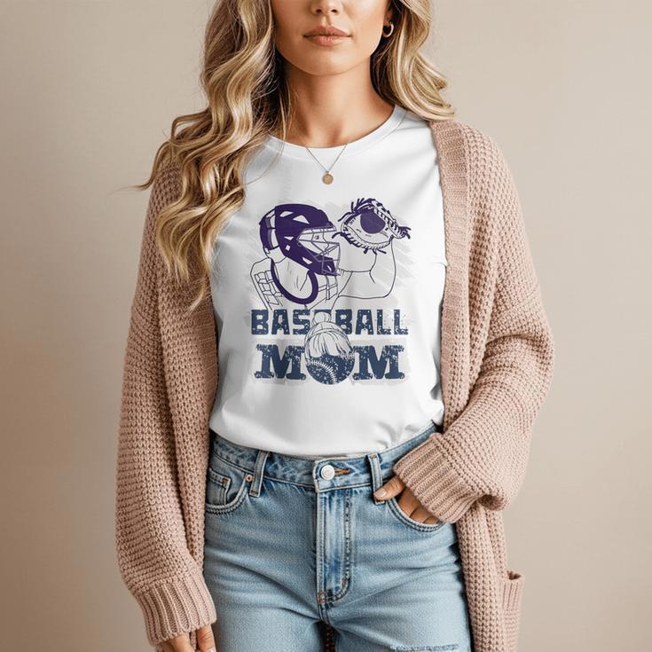 Baseball Mom Cute Design Sports & Softball Nostalgia Tee Raglan Baseball Tee Women T-Shirt