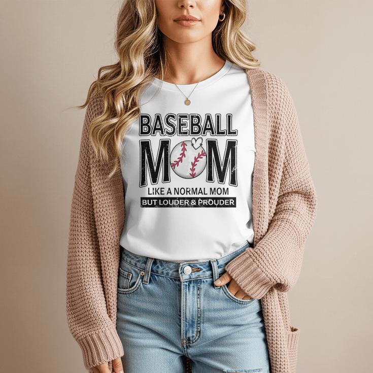 Baseball Mom Not Like a Normal Mom Baseball Mama Women T-Shirt