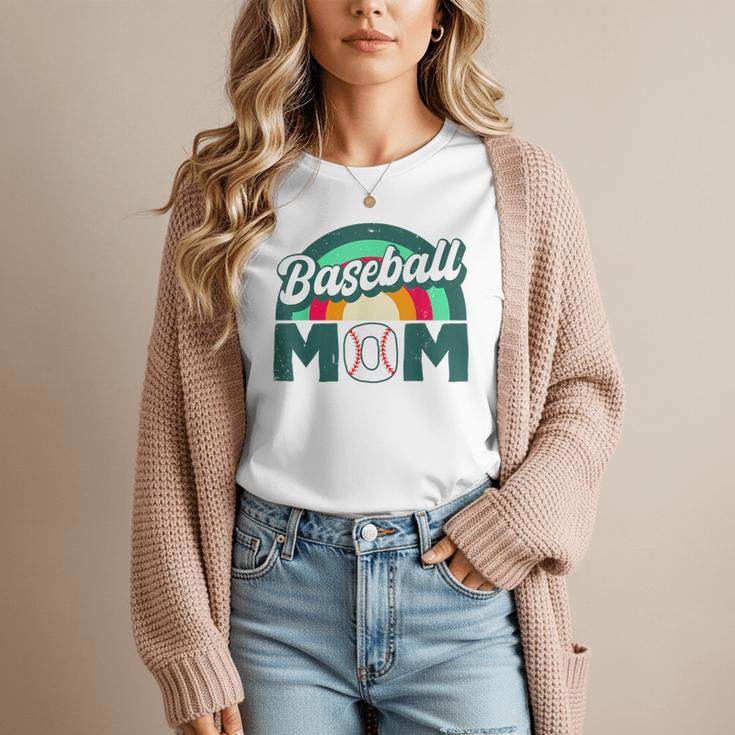 Baseball Mom Rainbow Game Day Women T-Shirt Baseball Mom Rainbow Game Day Women T-Shirt
