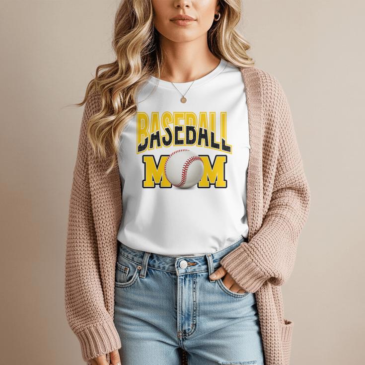 Baseball Mom Sports Mom Yellow Women T-Shirt Baseball Mom Sports Mom Yellow Women T-Shirt
