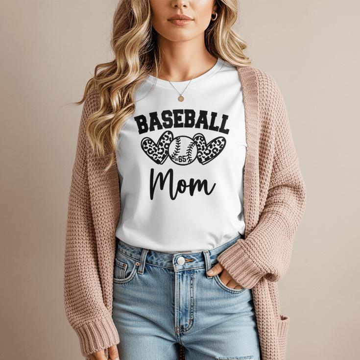 Custom Baseball Mom Number 65 Heart For Mom Women T-Shirt Custom Baseball Mom Number 65 Heart For Mom Women T-Shirt