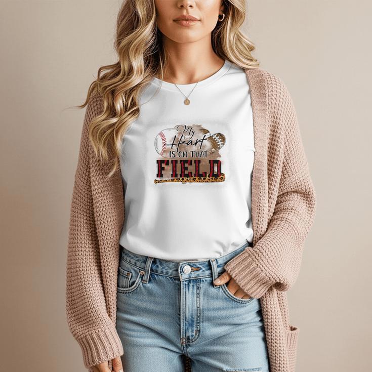 My Heart Is On That Field Baseball Mom Momm Premium Women T-Shirt My Heart Is On That Field Baseball Mom Momm Premium Women T-Shirt