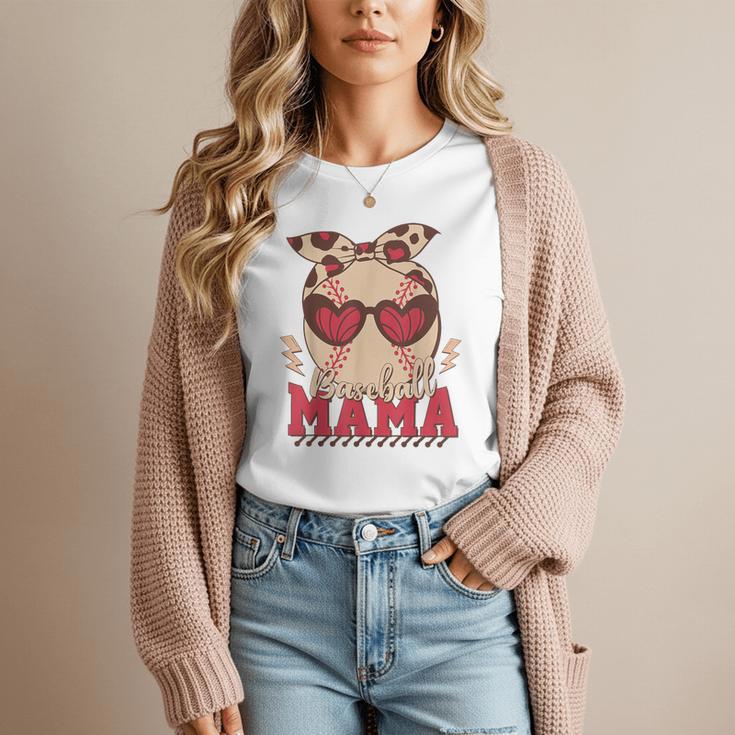 Heart Glasses Baseball Mama Baseball Mom Mother's Day Women T-Shirt Heart Glasses Baseball Mama Baseball Mom Mother's Day Women T-Shirt