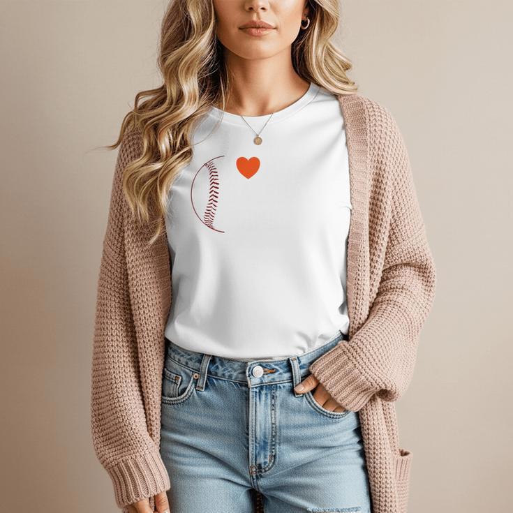 I Heart Hot Baseball Moms Women T-Shirt