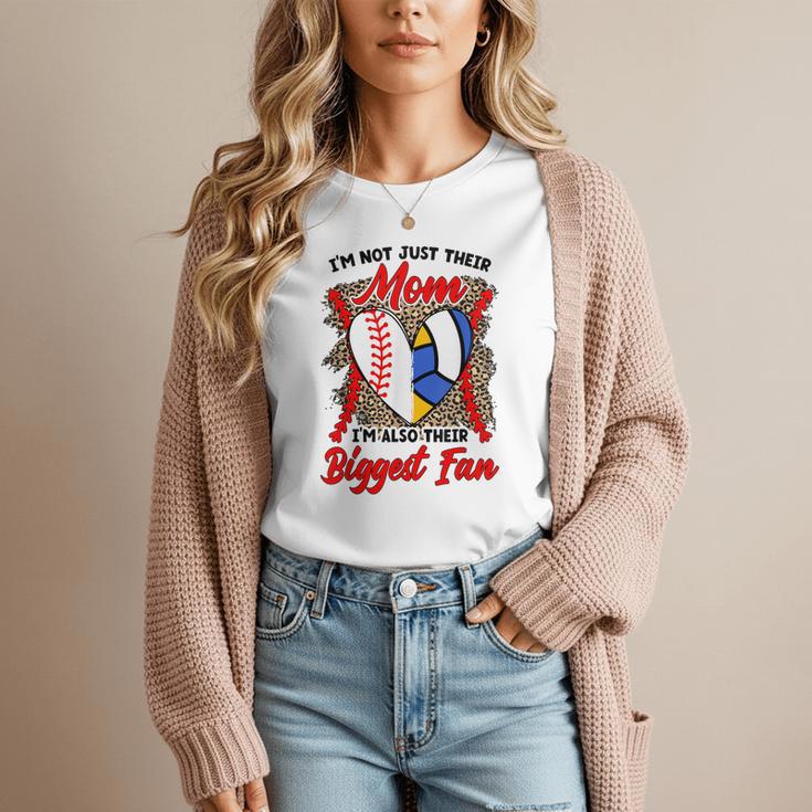 I'm Their Biggest Fan Volleyball Baseball Mom Women T-Shirt