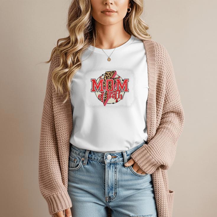 Mom Of Both Baseball Mom Mommy Premium Women T-Shirt