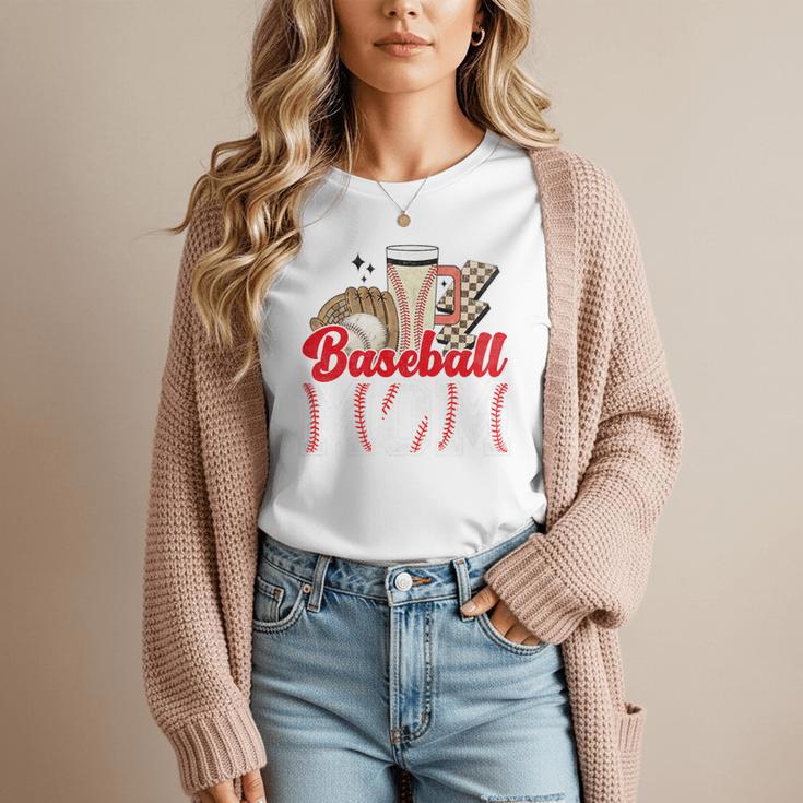 Retro Coffee Baseball Mama Mother's Day Baseball Mom Premium Women T-Shirt Retro Coffee Baseball Mama Mother's Day Baseball Mom Premium Women T-Shirt