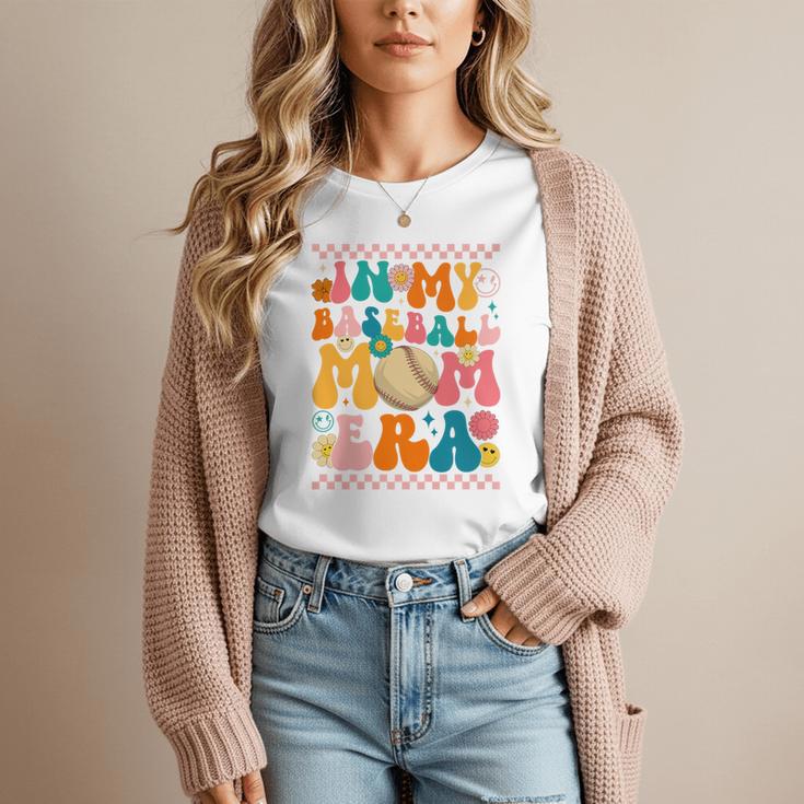 Retro Groovy In My Baseball Mom Era Happy Women Premium Women T-Shirt Retro Groovy In My Baseball Mom Era Happy Women Premium Women T-Shirt