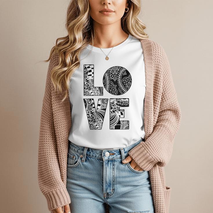 Women's Baseball Softball Baseball Mom LOVE Baseball Women T-Shirt Women's Baseball Softball Baseball Mom LOVE Baseball Women T-Shirt