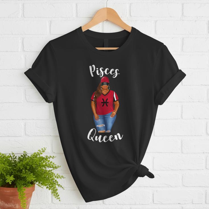 African American Baseball Mom Pisces Queen Zodiac Sign Women T-Shirt African American Baseball Mom Pisces Queen Zodiac Sign Women T-Shirt