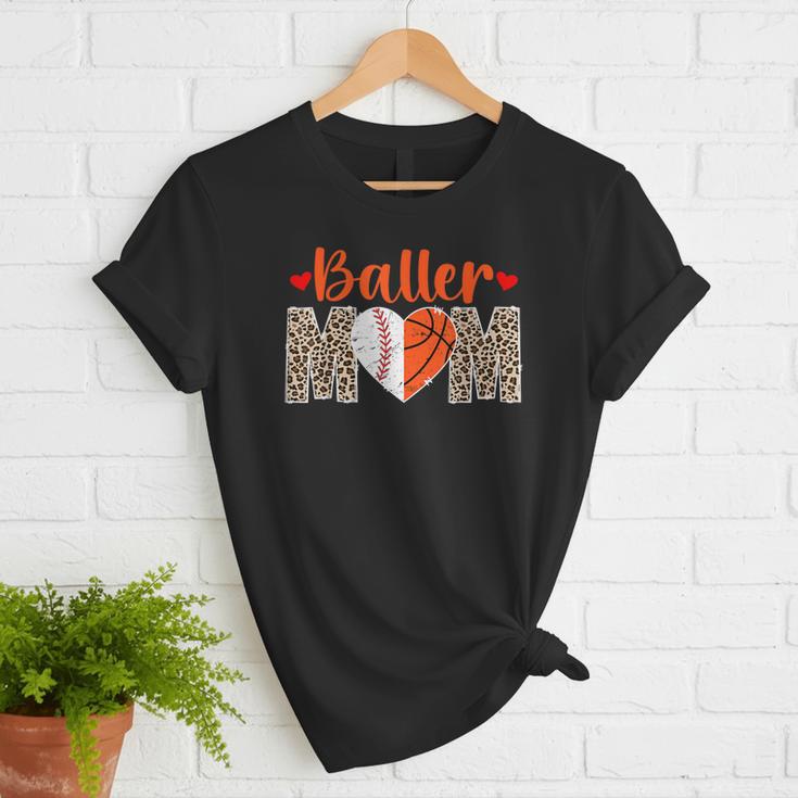 Baller Mom Leopard Basketball Baseball Mom Women T-Shirt Baller Mom Leopard Basketball Baseball Mom Women T-Shirt