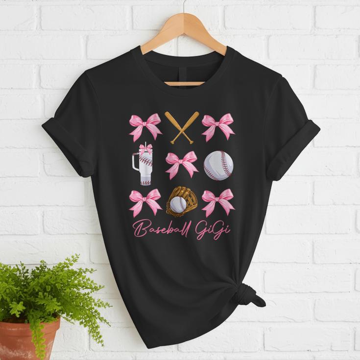 Baseball Gigi Era Bows Baseball Mom Women Women T-Shirt Baseball Gigi Era Bows Baseball Mom Women Women T-Shirt