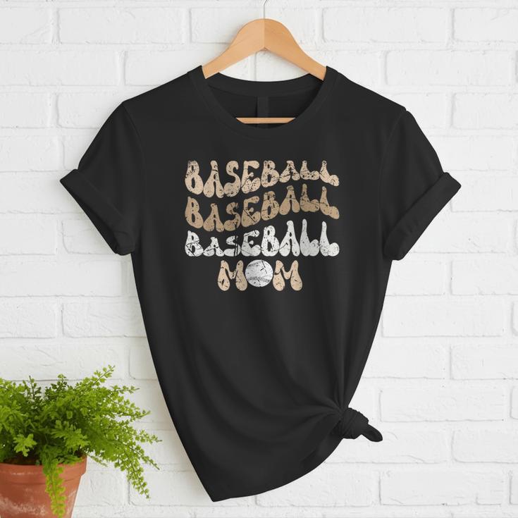 Baseball Mom Distressed Vintage Sports Player Calls Me Mom Women T-Shirt